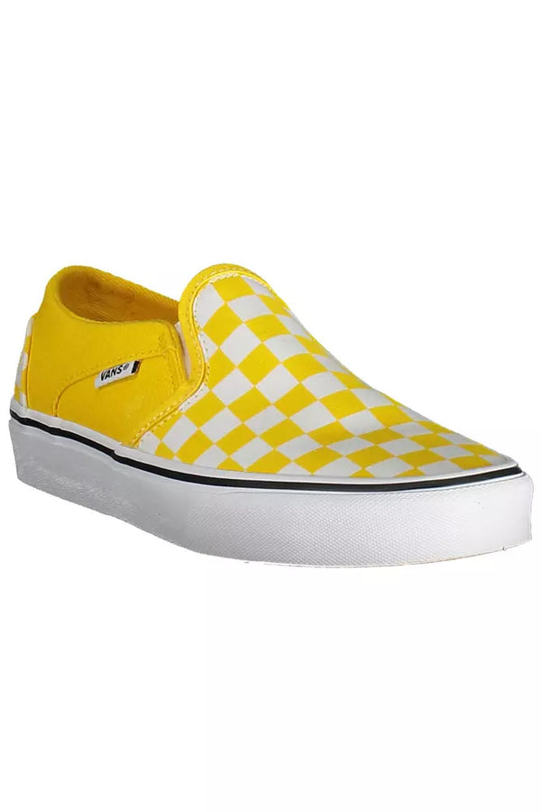 Yellow Polyester Women Sneaker Vans