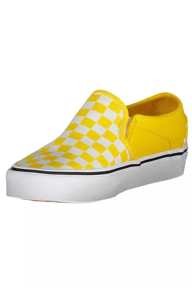 Yellow Polyester Women Sneaker Vans