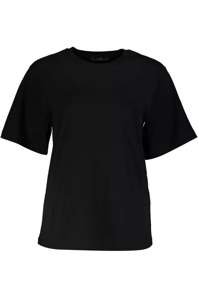 Black Cotton Women T-Shirt Cavalli Class