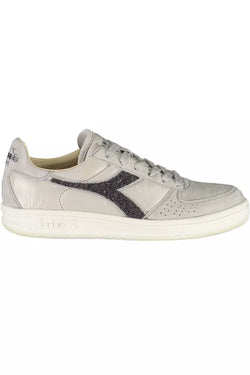 Gray Leather Women Sneaker Diadora