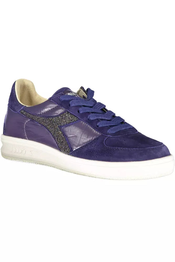 Blue Leather Women Sneaker Diadora