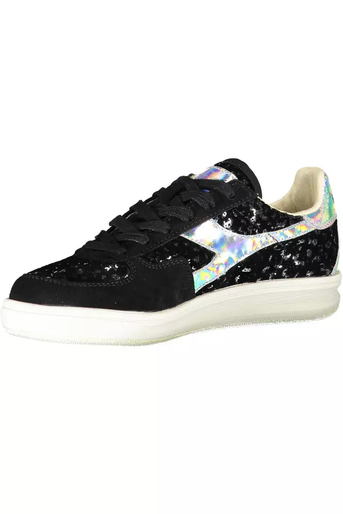 Black Leather Womens Sneaker Diadora