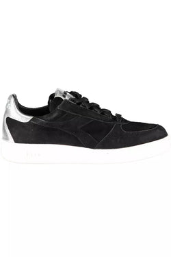 Black Leather Women Sneaker Diadora