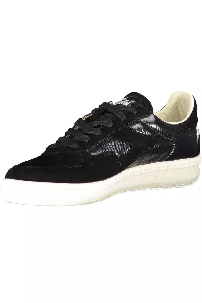 Black Leather Women Sneaker Diadora