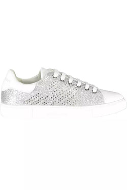 Silver Polyester Women Sneaker Emporio Armani