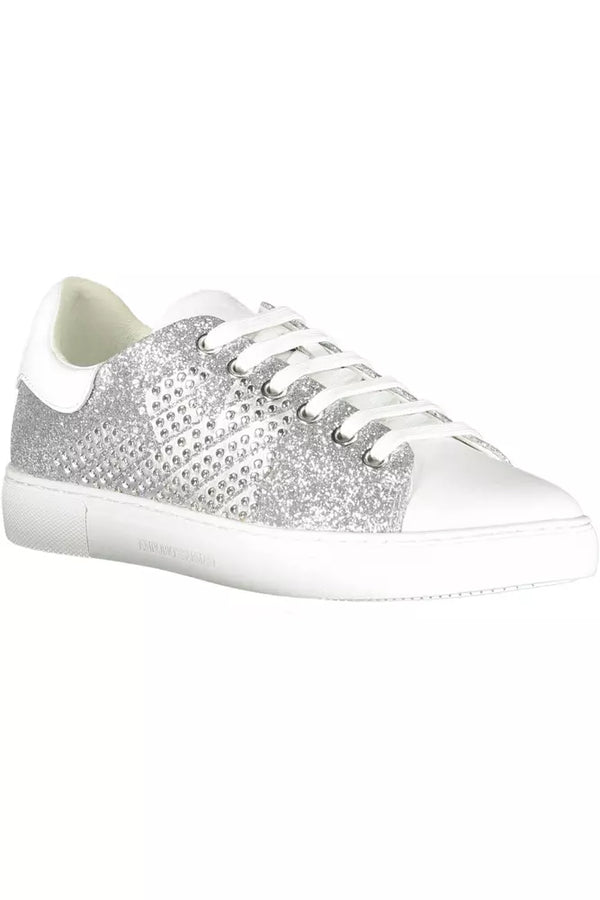 Silver Polyester Women Sneaker Emporio Armani