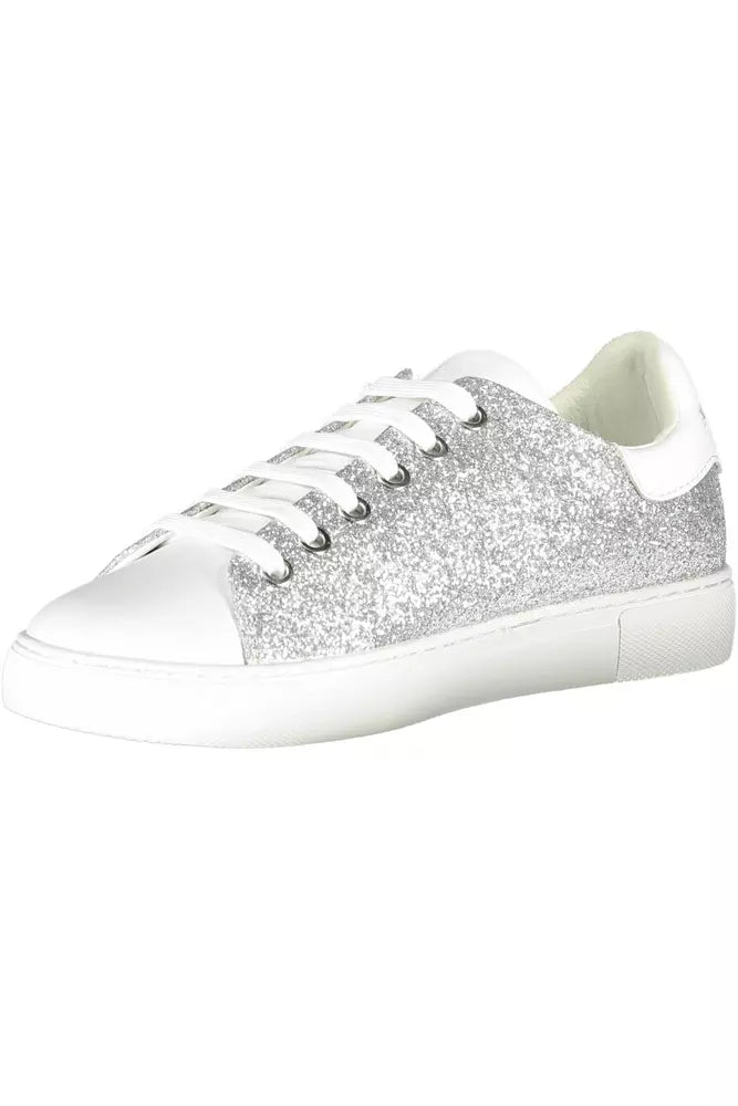 Silver Polyester Women Sneaker Emporio Armani