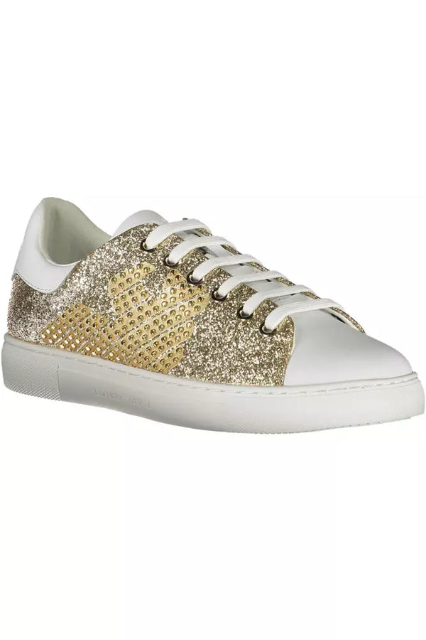 Gold Polyester Women Sneaker Emporio Armani