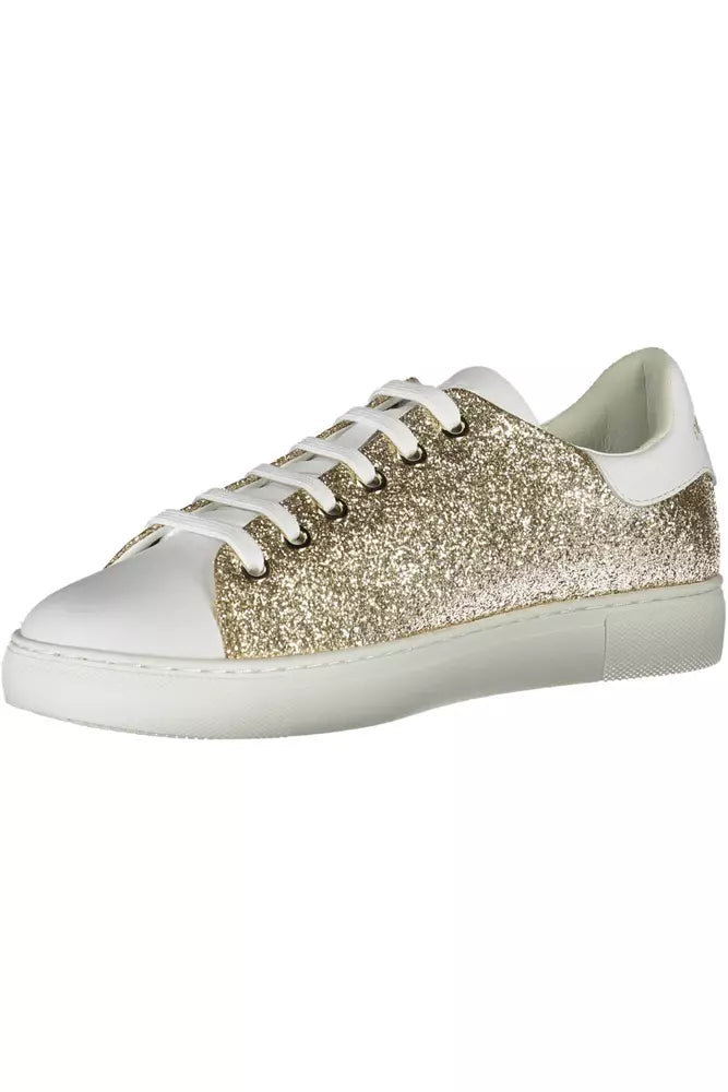 Gold Polyester Women Sneaker Emporio Armani