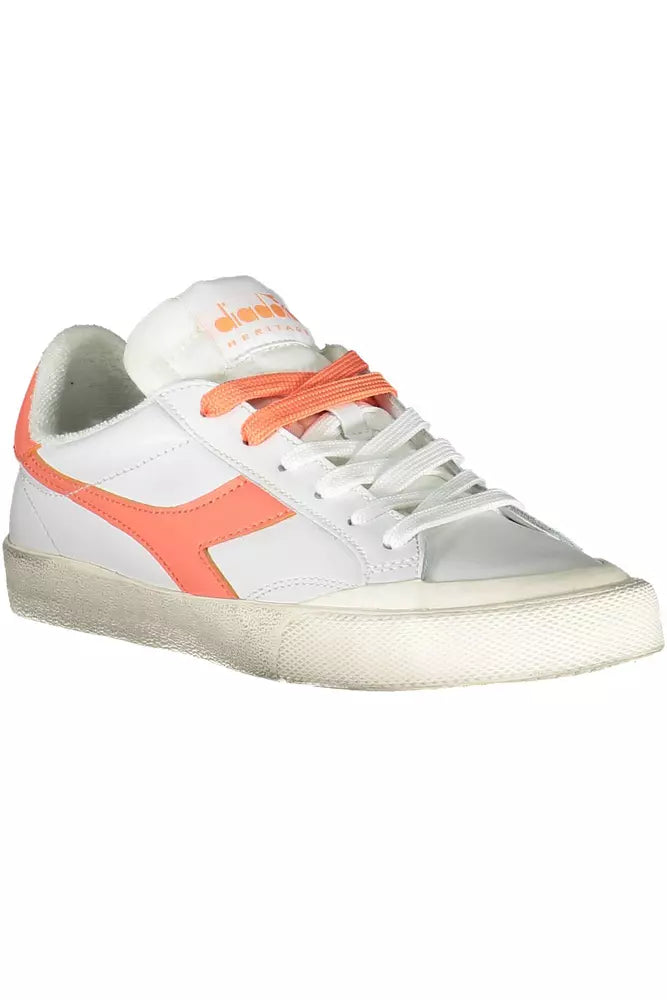 White Leather Women Sneaker Diadora