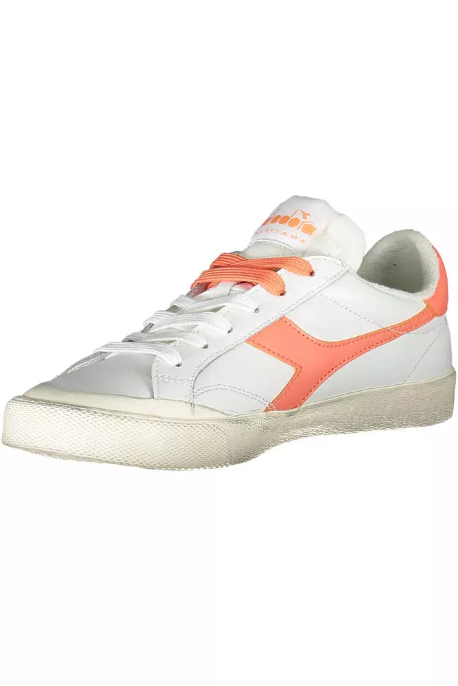 White Leather Women Sneaker Diadora