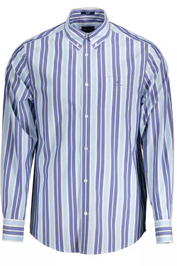 Light Blue Cotton Men Shirt Gant