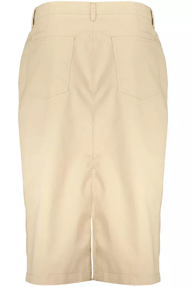 Beige Cotton Women Skirt Gant