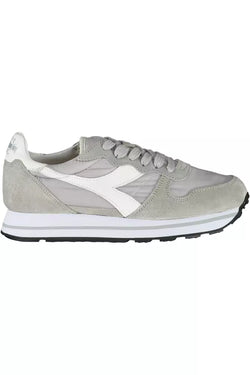 Gray Leather Women Sneaker Diadora