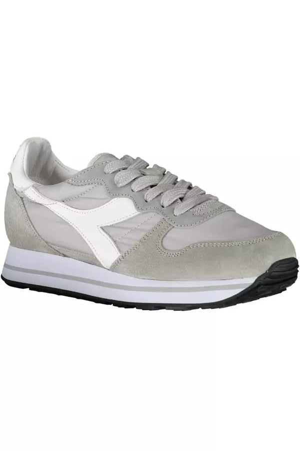 Gray Leather Women Sneaker Diadora