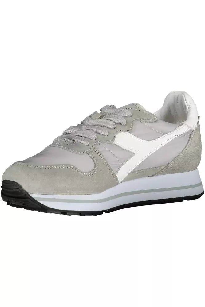 Gray Leather Women Sneaker Diadora