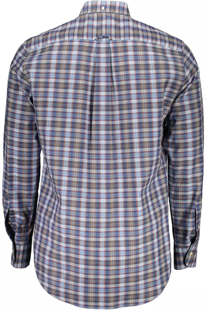 Blue Cotton Men Shirt Gant