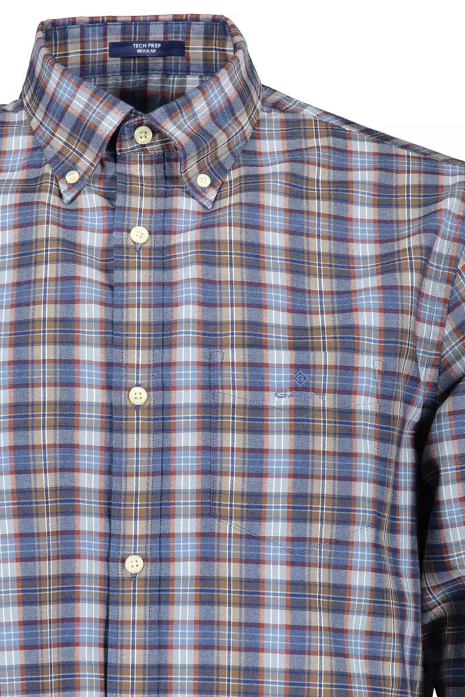 Blue Cotton Men Shirt Gant