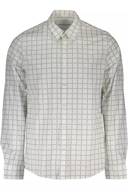 White Cotton Men Shirt Calvin Klein