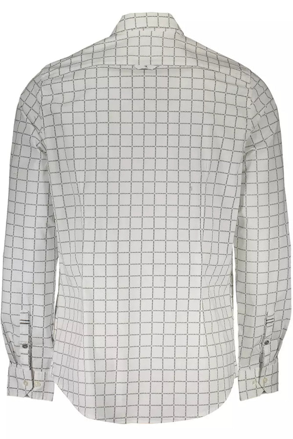 White Cotton Men Shirt Calvin Klein