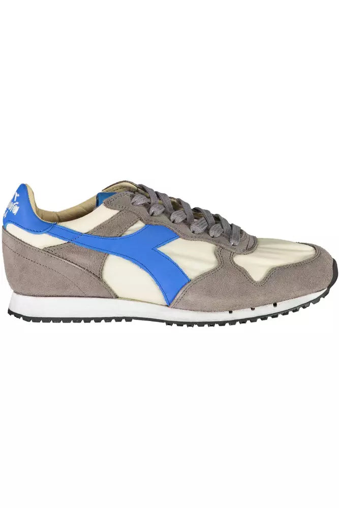 Gray Leather Women Sneaker Diadora