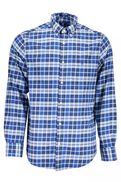 Blue Cotton Men Shirt Gant