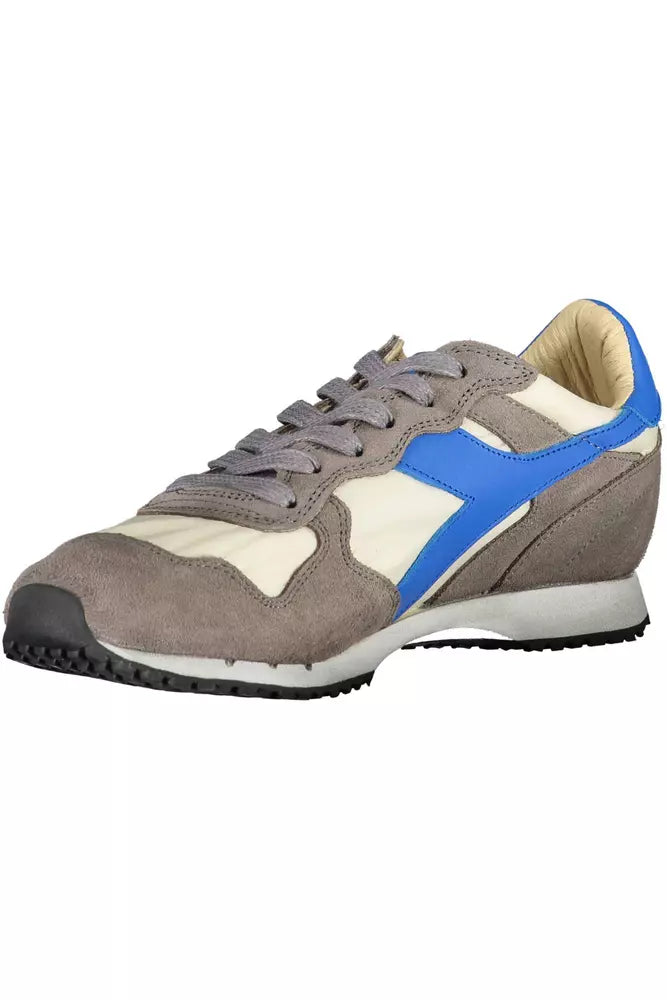 Gray Leather Women Sneaker Diadora