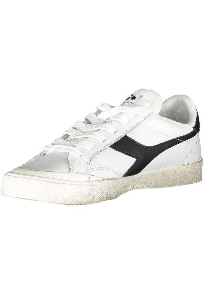 White Leather Women Sneaker Diadora