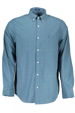 Blue Cotton Men Shirt Gant