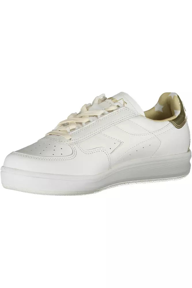 White Leather Women Sneaker Diadora