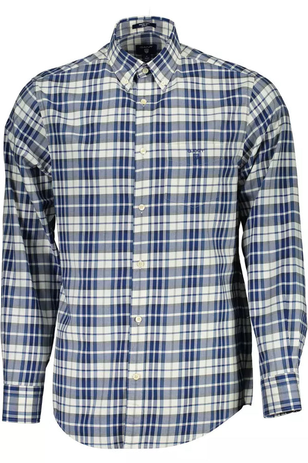 White Cotton Men Shirt Gant