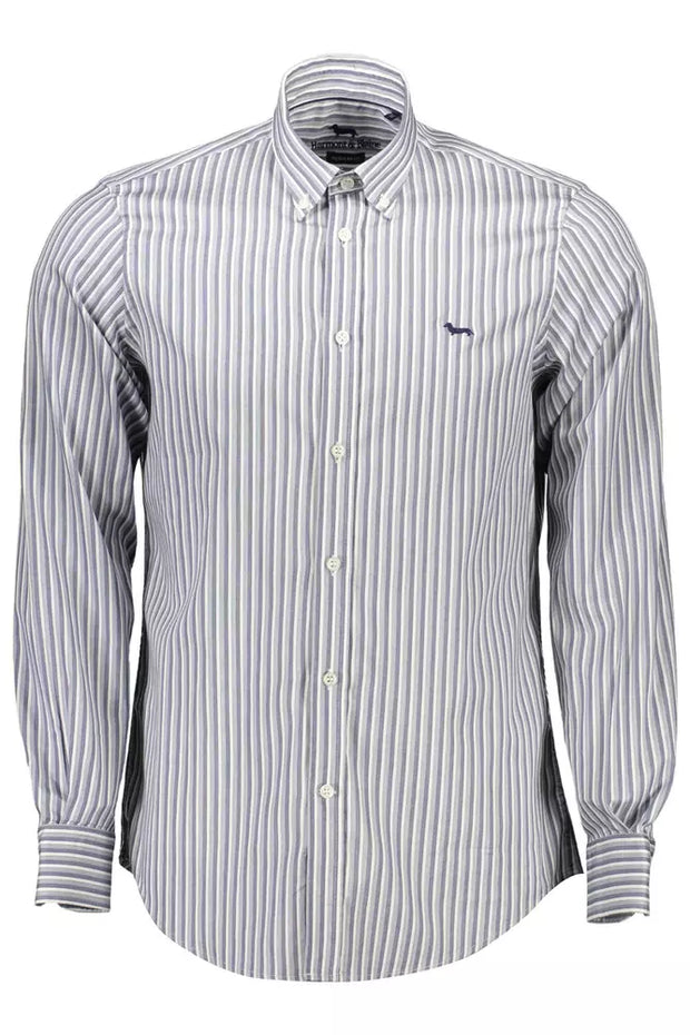 Light Blue Cotton Men Shirt Harmont & Blaine