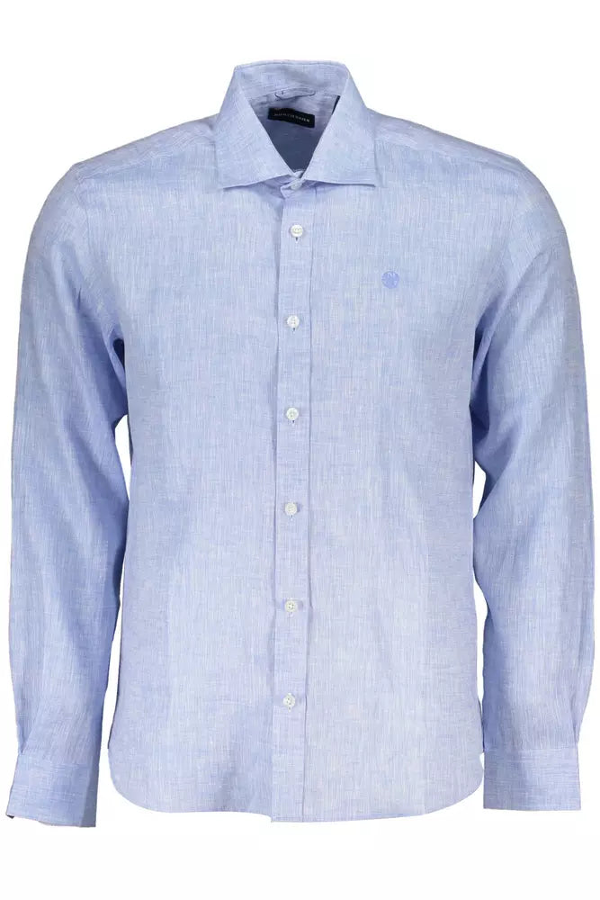 Light Blue Linen Men Shirt North Sails