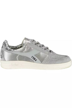 Gray Leather Women Sneaker Diadora