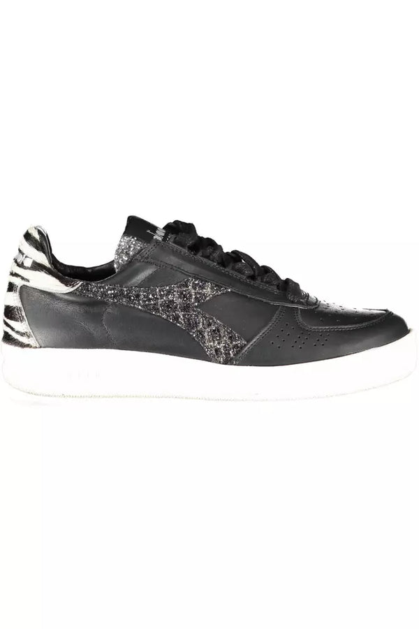 Black Leather Womens Sneaker Diadora