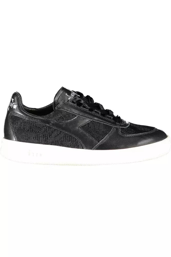 Black Leather Women Sneaker Diadora