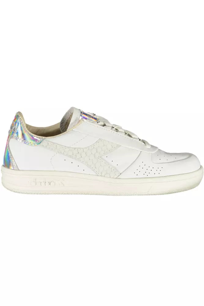 White Leather Women Sneaker Diadora