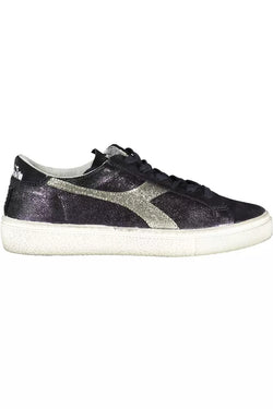 Black Leather Women Sneaker Diadora