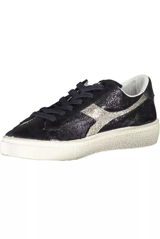 Black Leather Women Sneaker Diadora