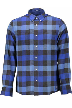 Blue Cotton Men Shirt Gant