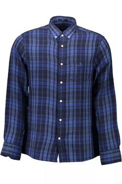 Blue Cotton Men Shirt Gant