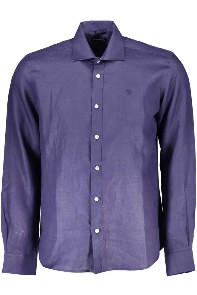 Blue Linen Men Shirt North Sails