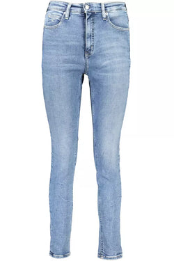 Light Blue Cotton Women Jeans Calvin Klein