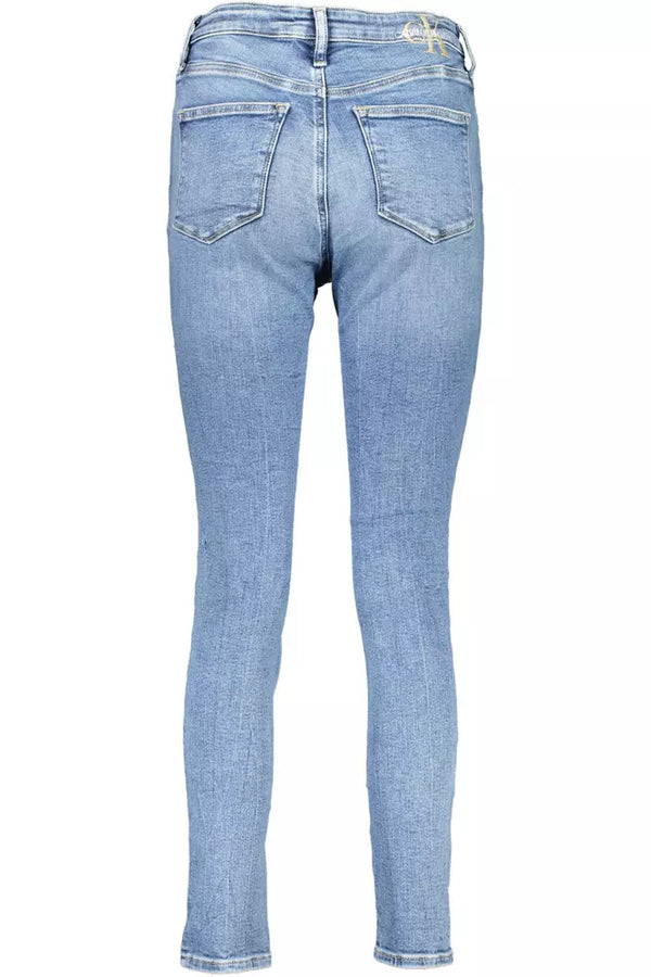 Light Blue Cotton Women Jeans Calvin Klein