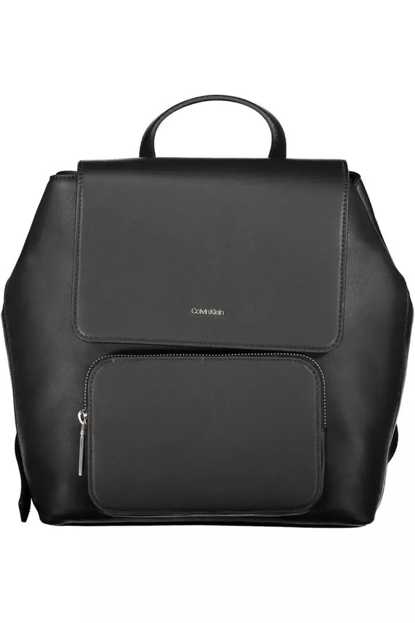 Black Polyester Women Backpack Calvin Klein