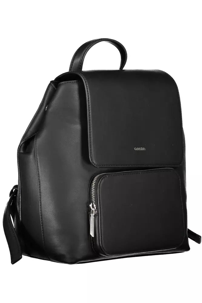 Black Polyester Women Backpack Calvin Klein