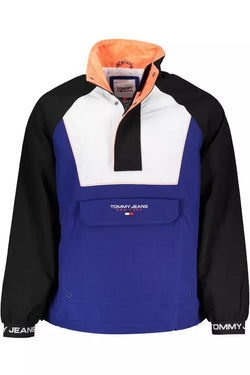 Blue Polyamide Men Jacket Tommy Hilfiger