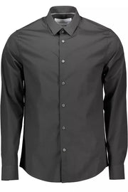 Black Cotton Men Shirt Calvin Klein