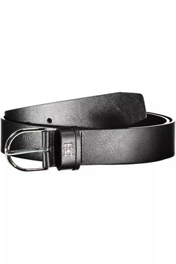 Black Leather Women Belt Tommy Hilfiger