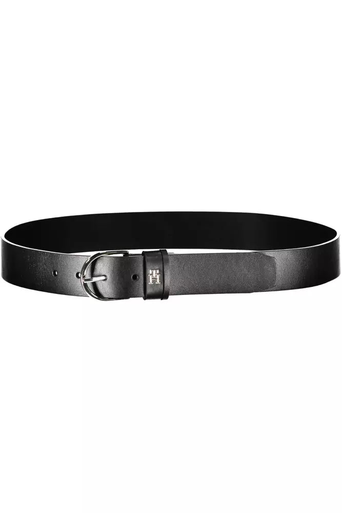 Black Leather Women Belt Tommy Hilfiger